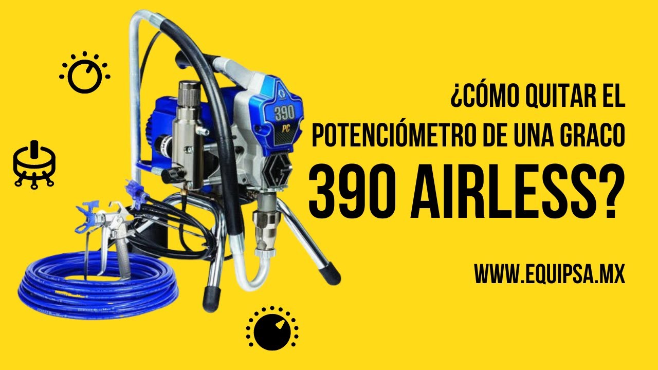 ¿Cómo quitar el potenciómetro de una Graco 390 Airless?