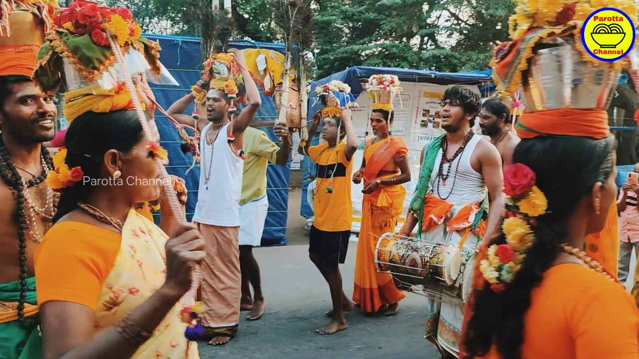 பால்குடம் எடுத்து பம்பை இசையுடன் ஆட்டம் | Festival dance | Parotta Channel. 