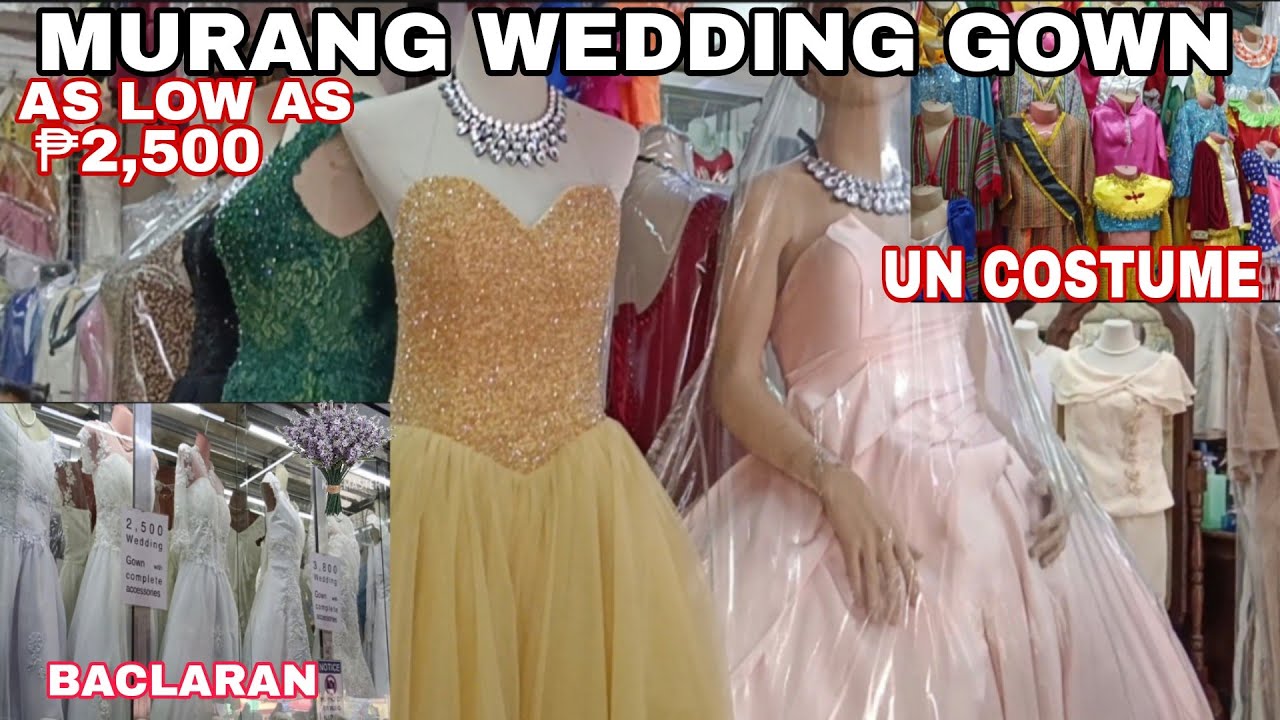 PINAKAMURANG WEDDING GOWN AS LOW AS ₱2,500 WITH COMPLETE SET, U.NCOSTUME,COAT#debut#costumes
