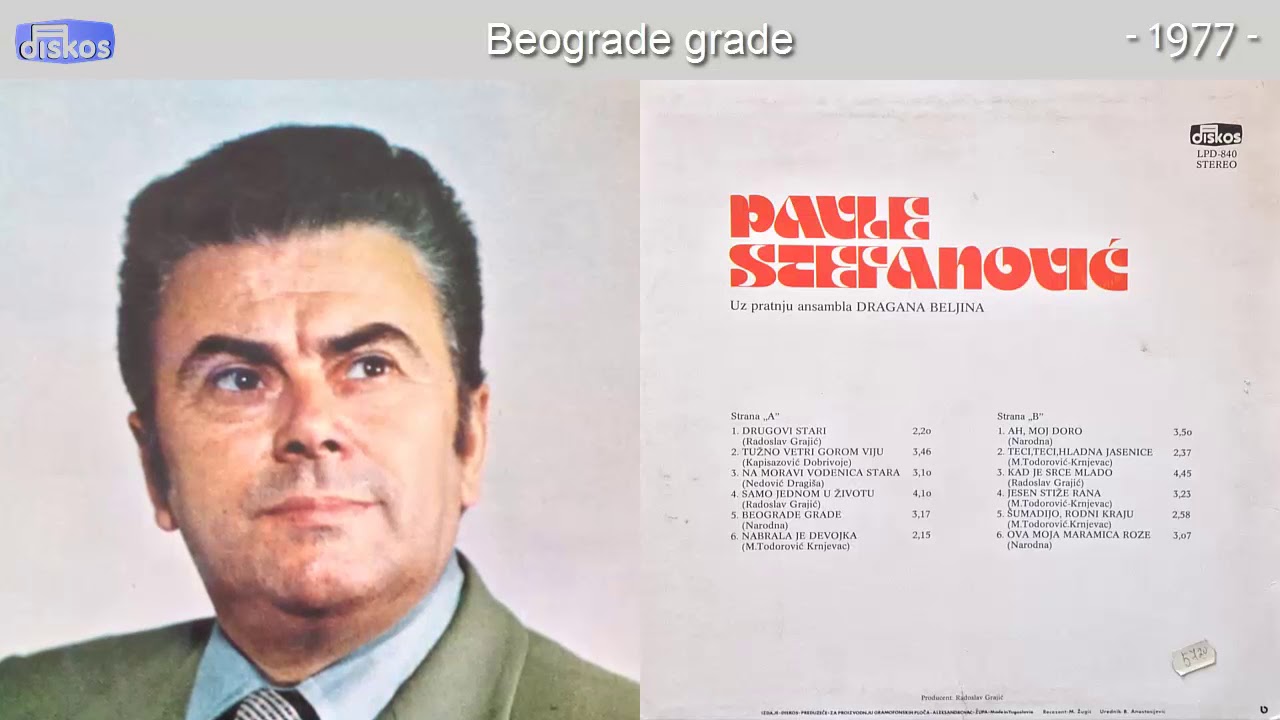 Pavle Stefanovic - Beograde grade - (Audio 1977)