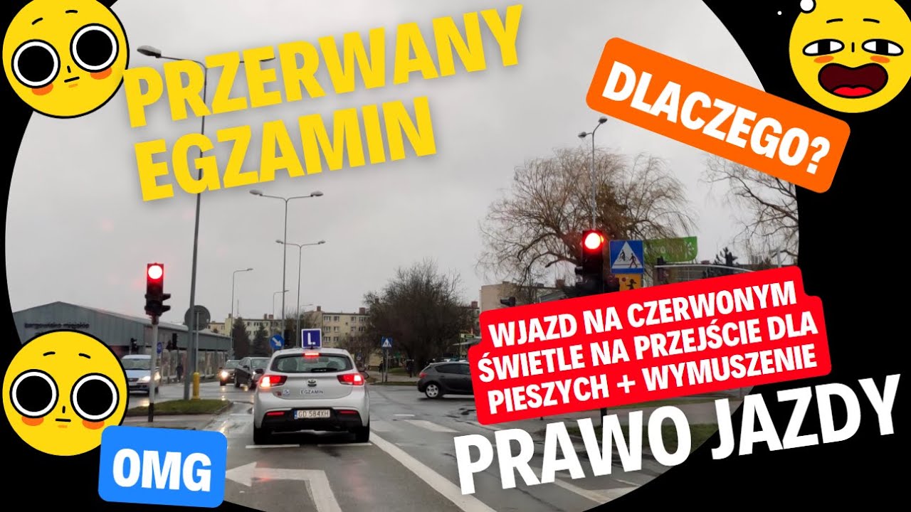 Egzamin państwowy - przerwany.  Prawo jazdy. Chojnice. Kategoria B.