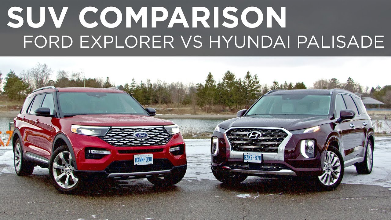 2020 Ford Explorer vs 2020 Hyundai Palisade | SUV Comparison | Driving.ca