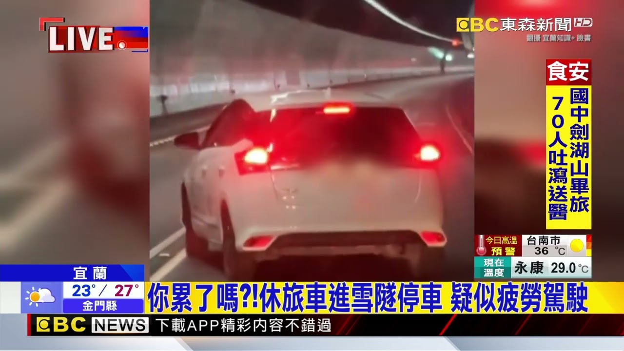 最新》詭異！休旅車搖晃進雪隧 忽快忽慢還停路中央@newsebc
