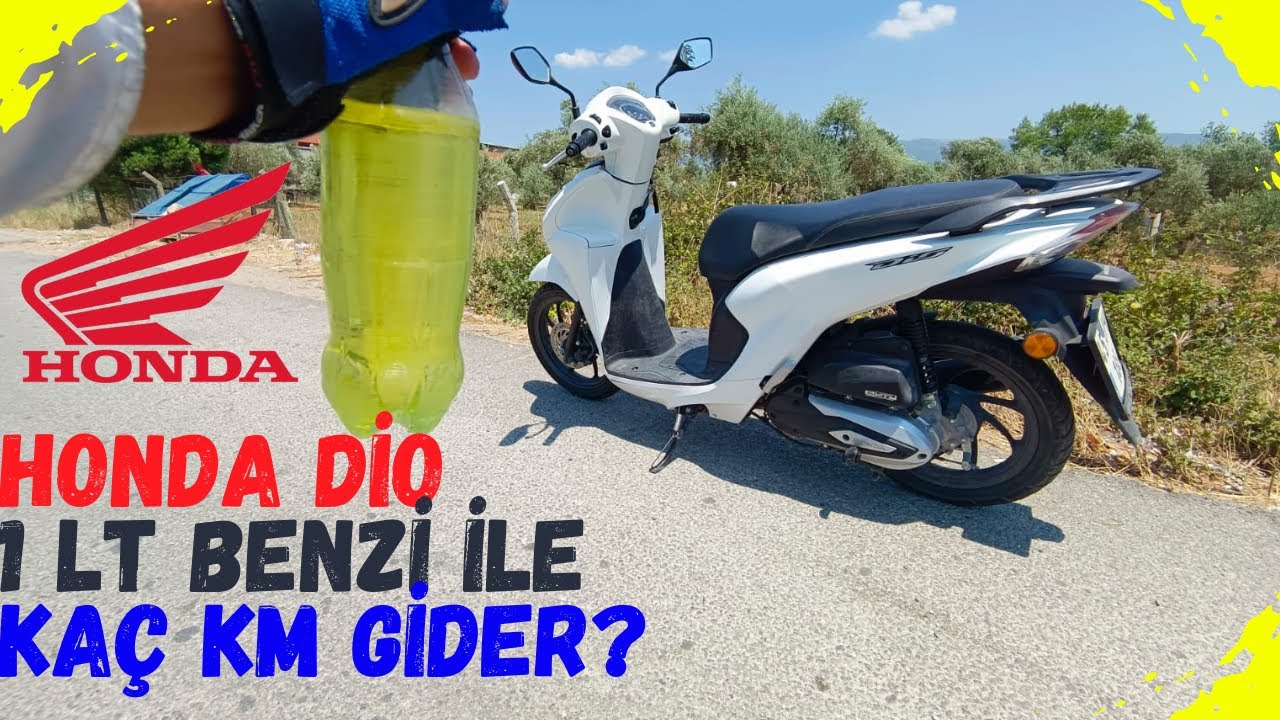 HONDA DİO 1 LT BENZİN İLE KAÇ KM GİDER? Bol Sohbetli Motovlog Test #hondadio #scooter #motosiklet