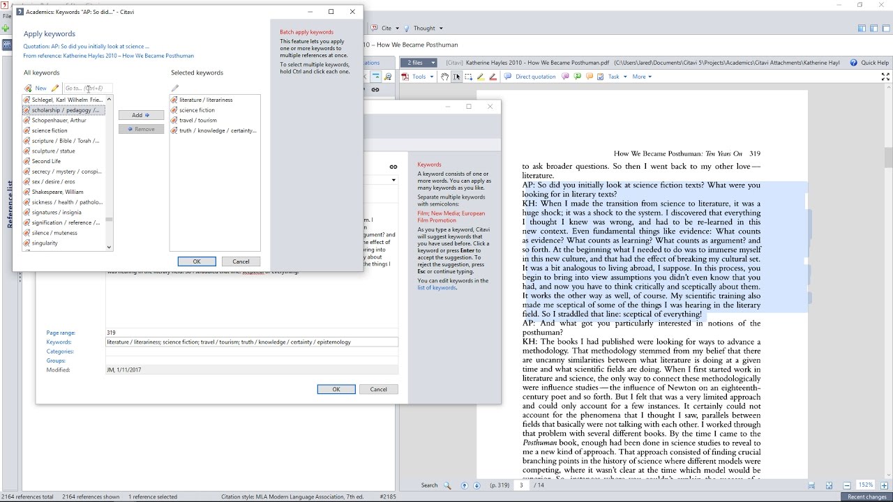 Personal Knowledgebase IV - Citavi Workflow