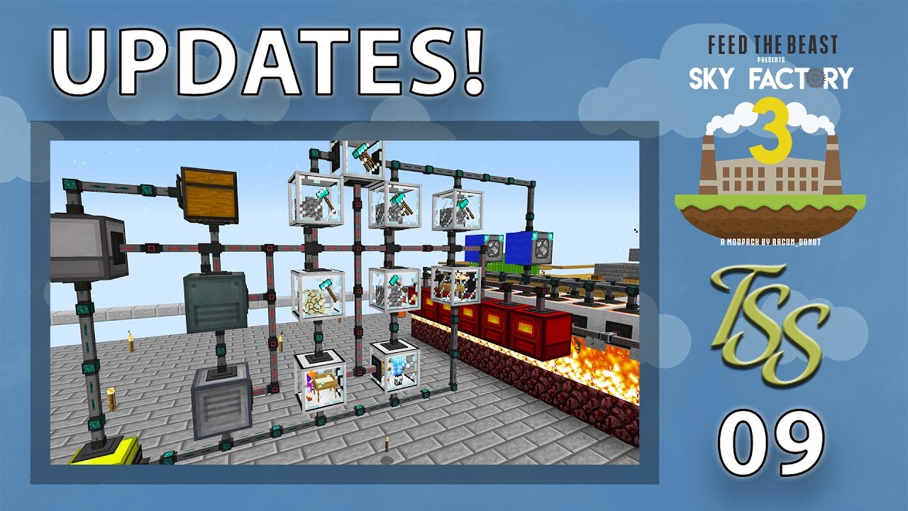 Minecraft : SkyFactory 3 : #9 - AUTO SIEVING UPDATE AND MOAR CHICKENS  [4K]