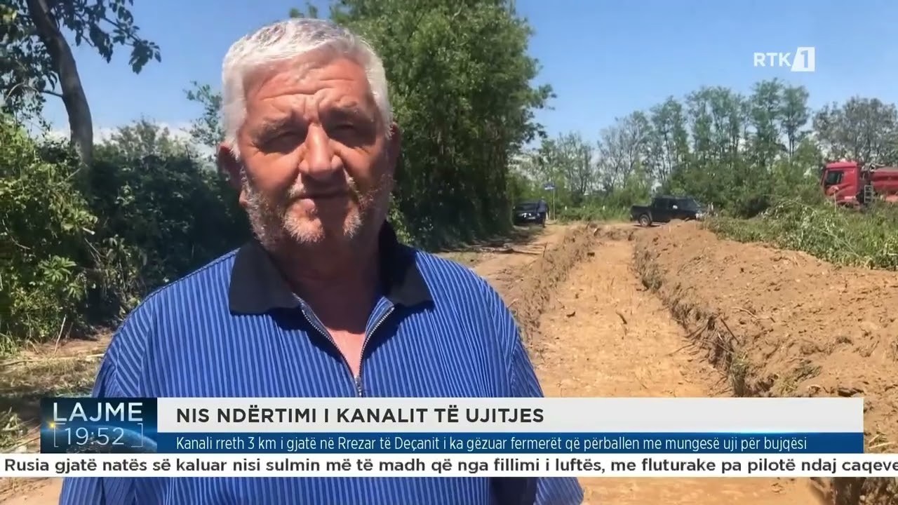 Kanali rreth 3 km i gjatë në Rrezar të Deçanit i ka gëzuar fermerët që përballen me mungesë uji