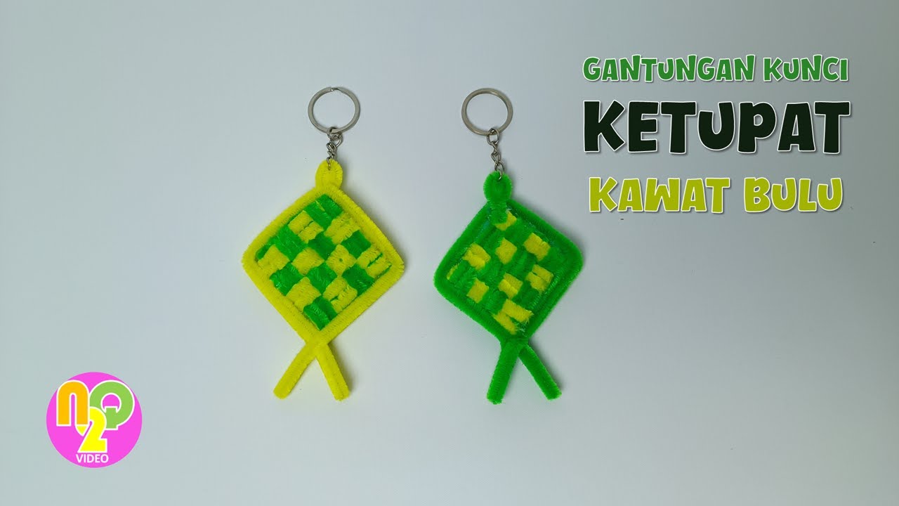 Gantungan Kunci Ketupat dari Kawat Bulu | DIY Kawat Bulu Mercy