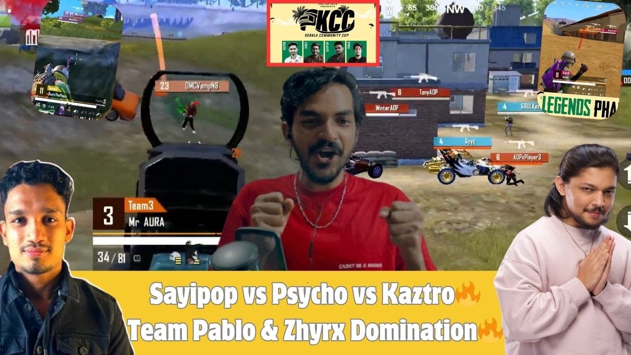 Sayipop vs Psycho vs Kaztro😱| Team Pablo & Zhyrx Domination🔥| KCC 2024 | Junior Gaming