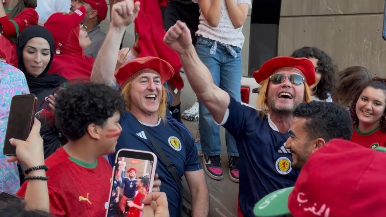DIMA MAGREB! MOROCCO FANS CELEBRATE IN BOSTON CITY | FIFA WORLD CUP 