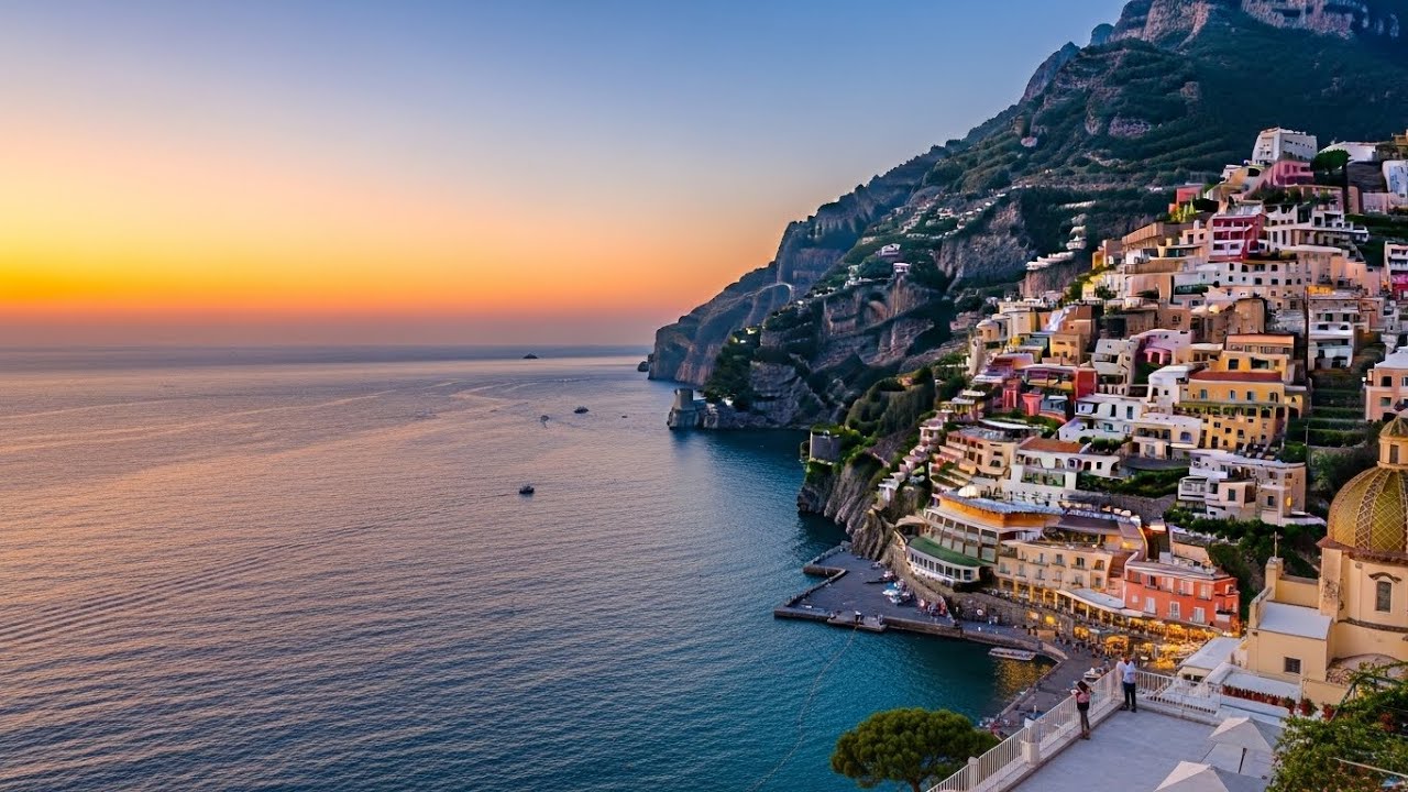 Italian Coast at Night 🌙 Mediterranean Sea Ambience