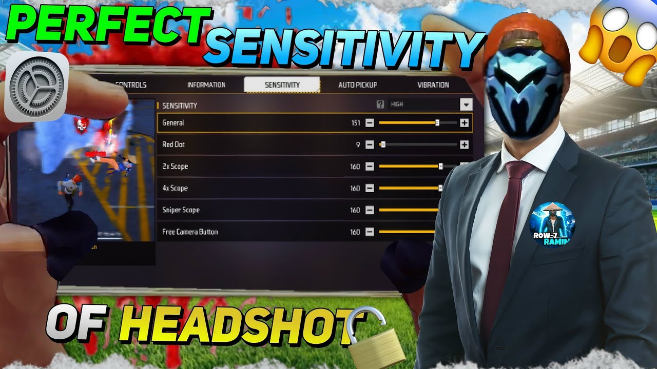 PERFECT HEADSHOT SENSITIVETY FOR ALL PHONES⚙️ 100% ACCURACY🔥 ROW7-RAMIM 