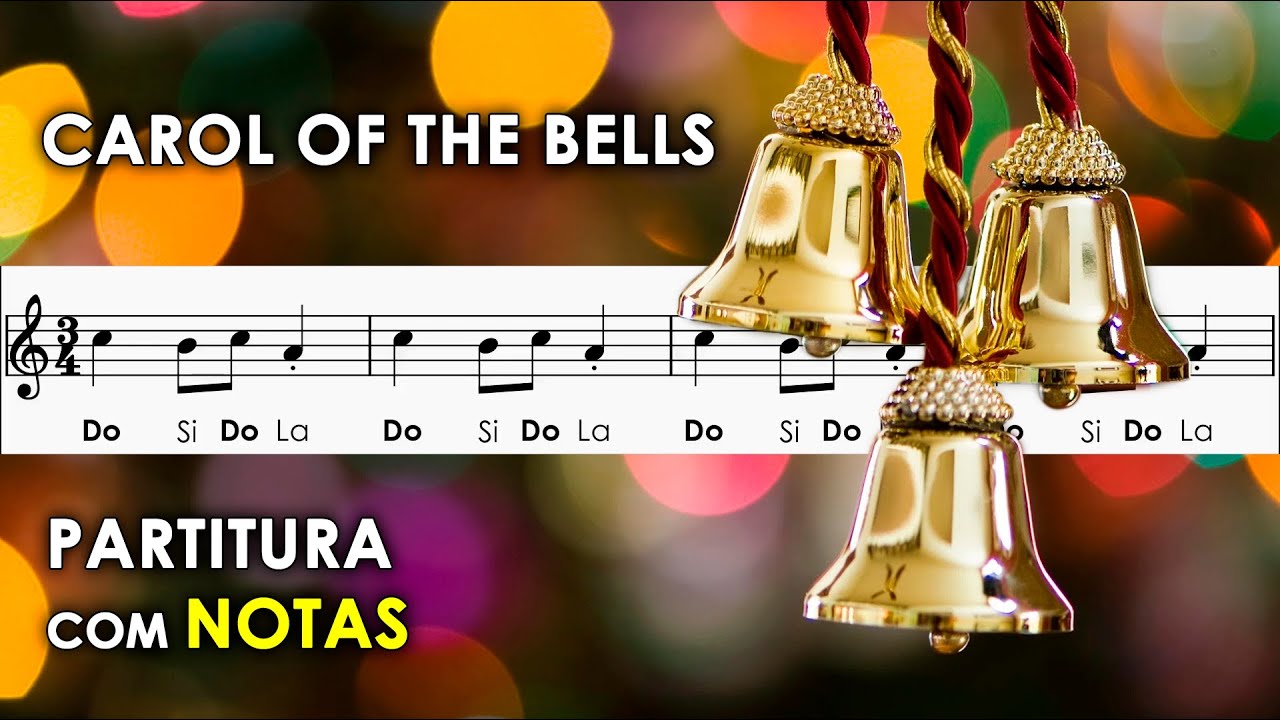 Carol of the Bells | Partitura com Notas para Flauta Doce, Violino | Tradicional de Natal