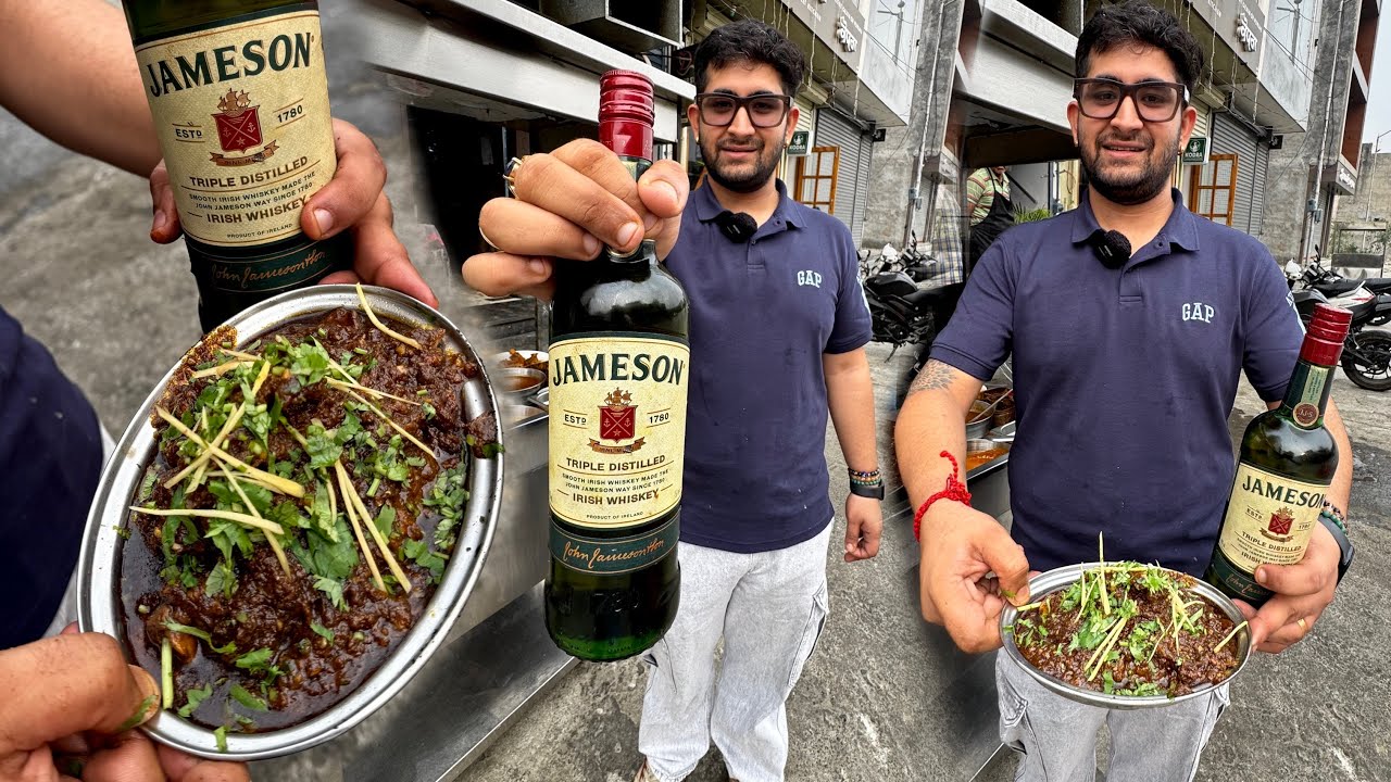 JAMESON SHARAB MUTTON महँगी महँगी शराब डाल बनाते मटन चिकन MOST VIRAL SHARABI MUTTON IN INDIA