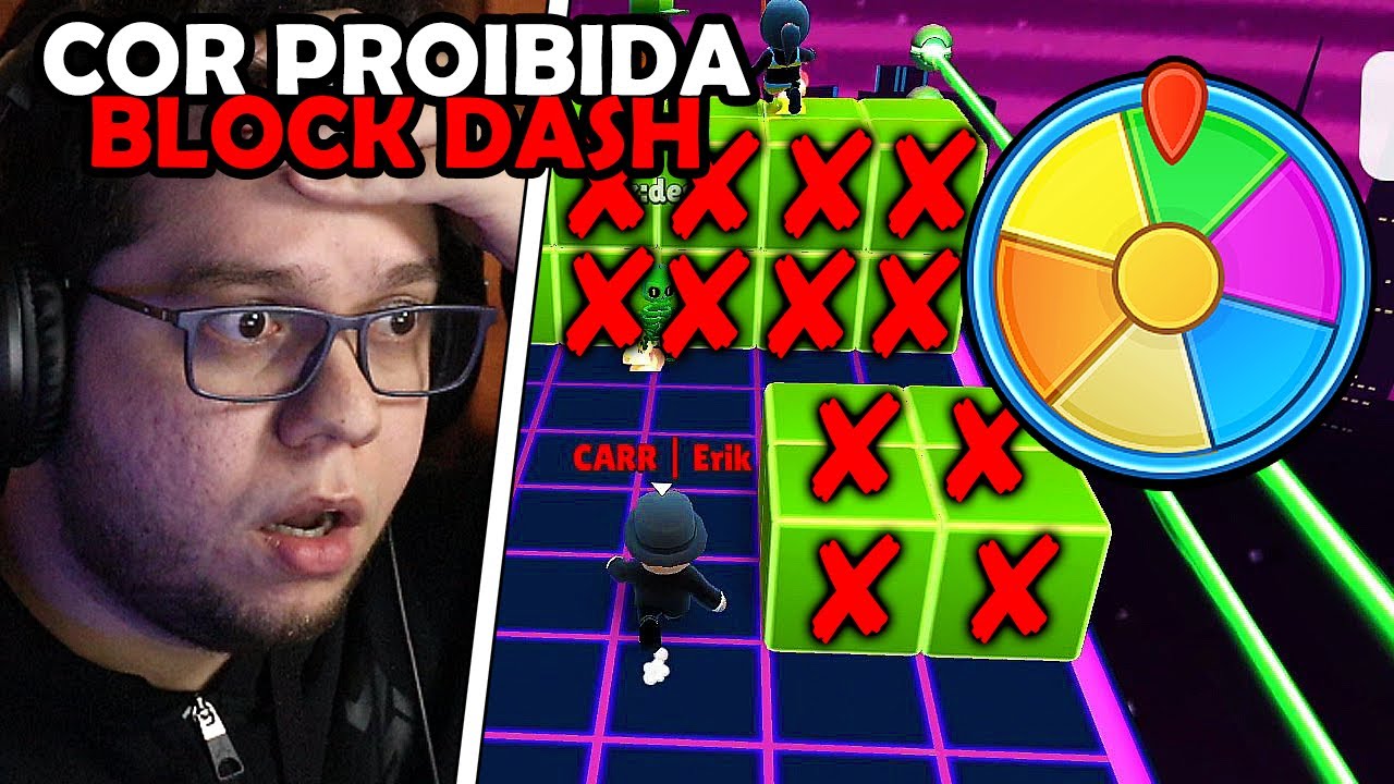 DESAFIO ROLETA DAS CORES PROIBIDAS APENAS EM BLOCK DASH no Stumble Guys