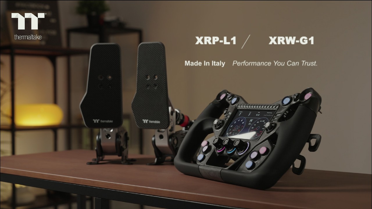 Руль XRW-G1 GT и педали XRP-L1 с датчиком нагрузки | Сделано в Италии | Первый взгляд