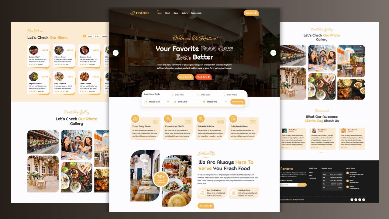 Create A Restaurant Website Using React JS - React Project For Beginners
