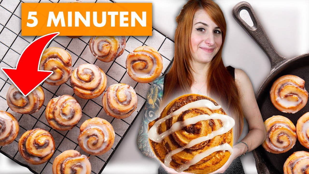 5 Minuten Mini ZIMTSCHNECKEN selber machen | Super Einfach & Schnell! ⏱