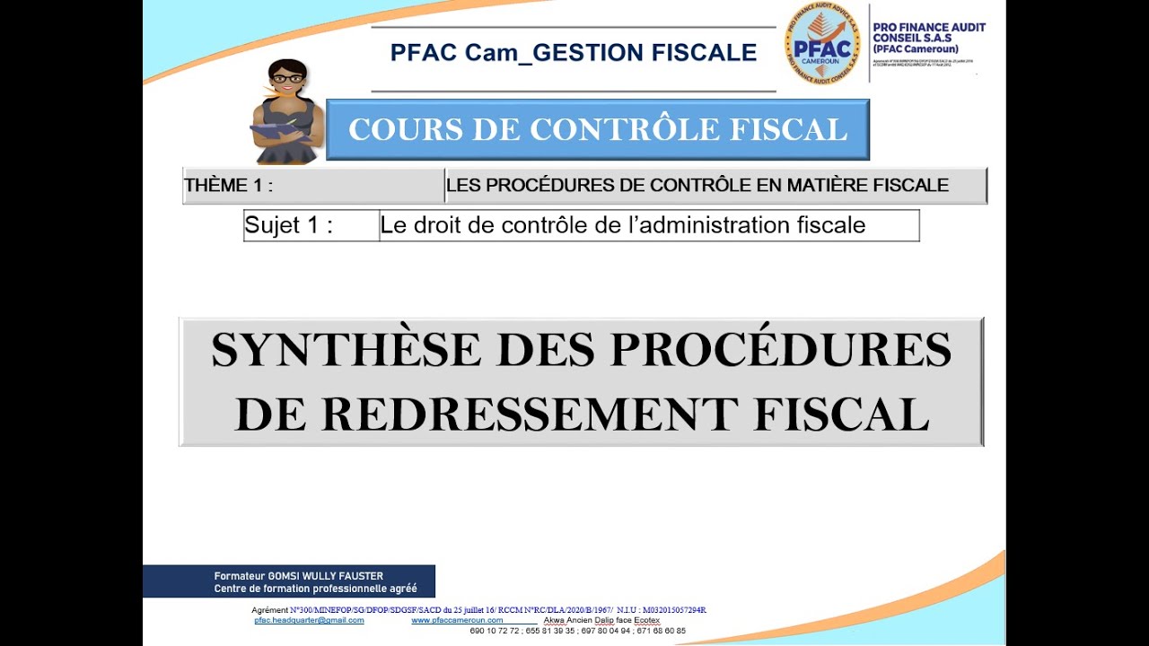PFAC Cam Note GFI11001 Les procédures du redressement fiscal au Cameroun