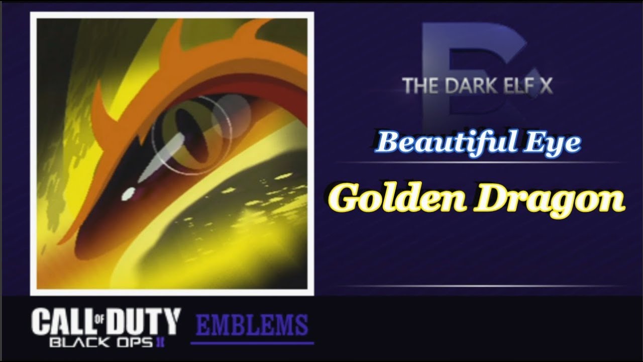 Black Ops 2 Emblem - Beautiful Eye ( Golden Dragon )