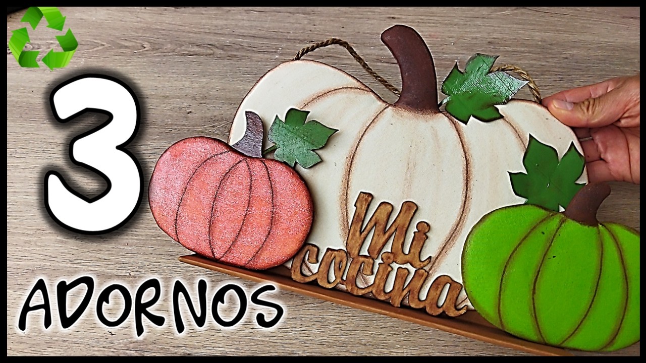 3 LINDAS IDEAS CON CALABAZAS PARA DECORAR LA COCINA - Ideas Creativas para la cocina