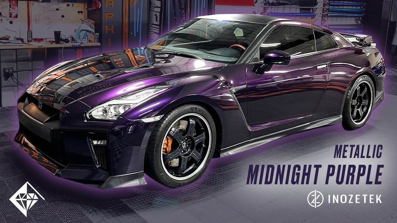 Nissan GTR Inozetek Midnight Purple Metallic full wrap 😈🍇