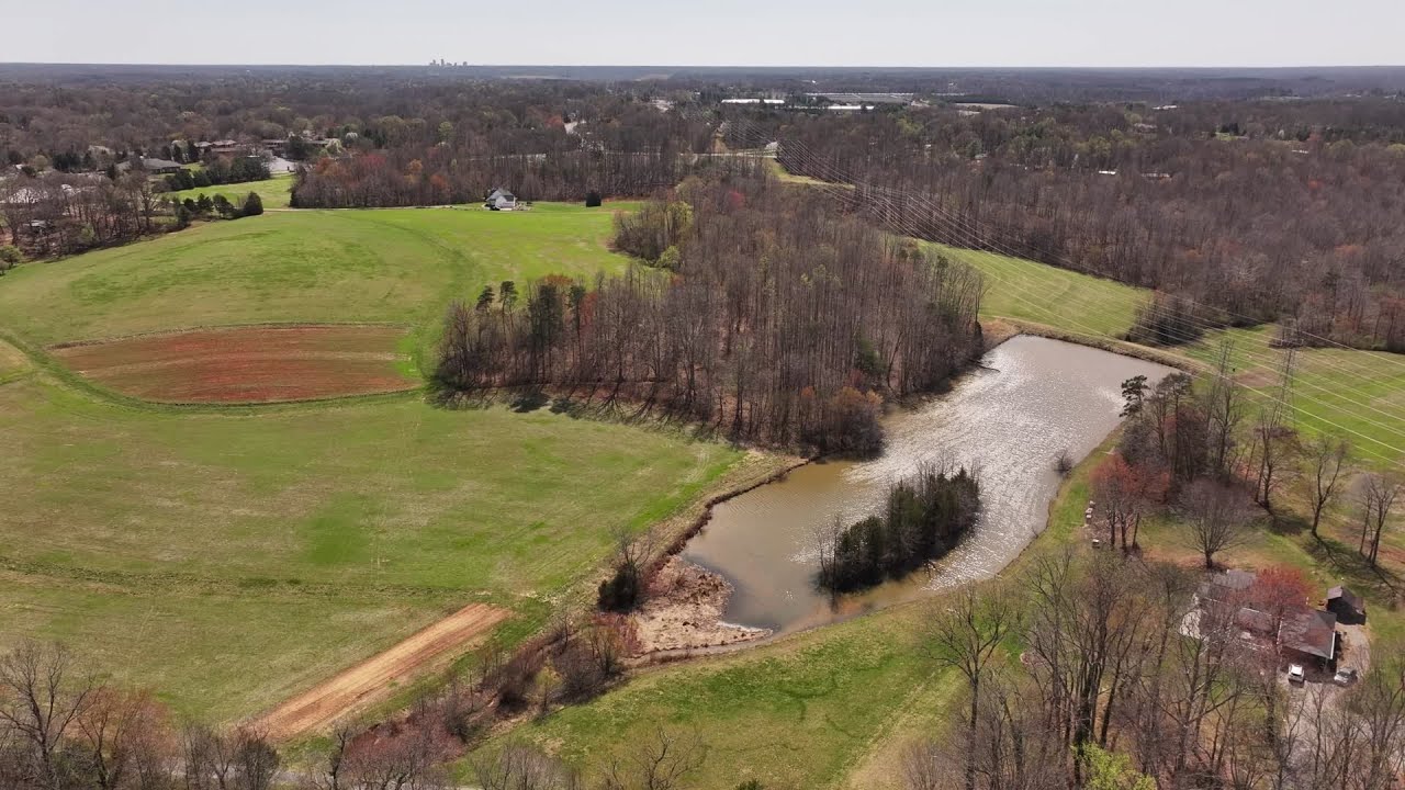 A bird's eye view of a proposed data center site in Rural Hall