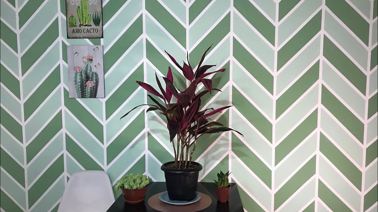 Pintura geométrica DIY com fita  crepe |super fácil |Decorando parede da sala