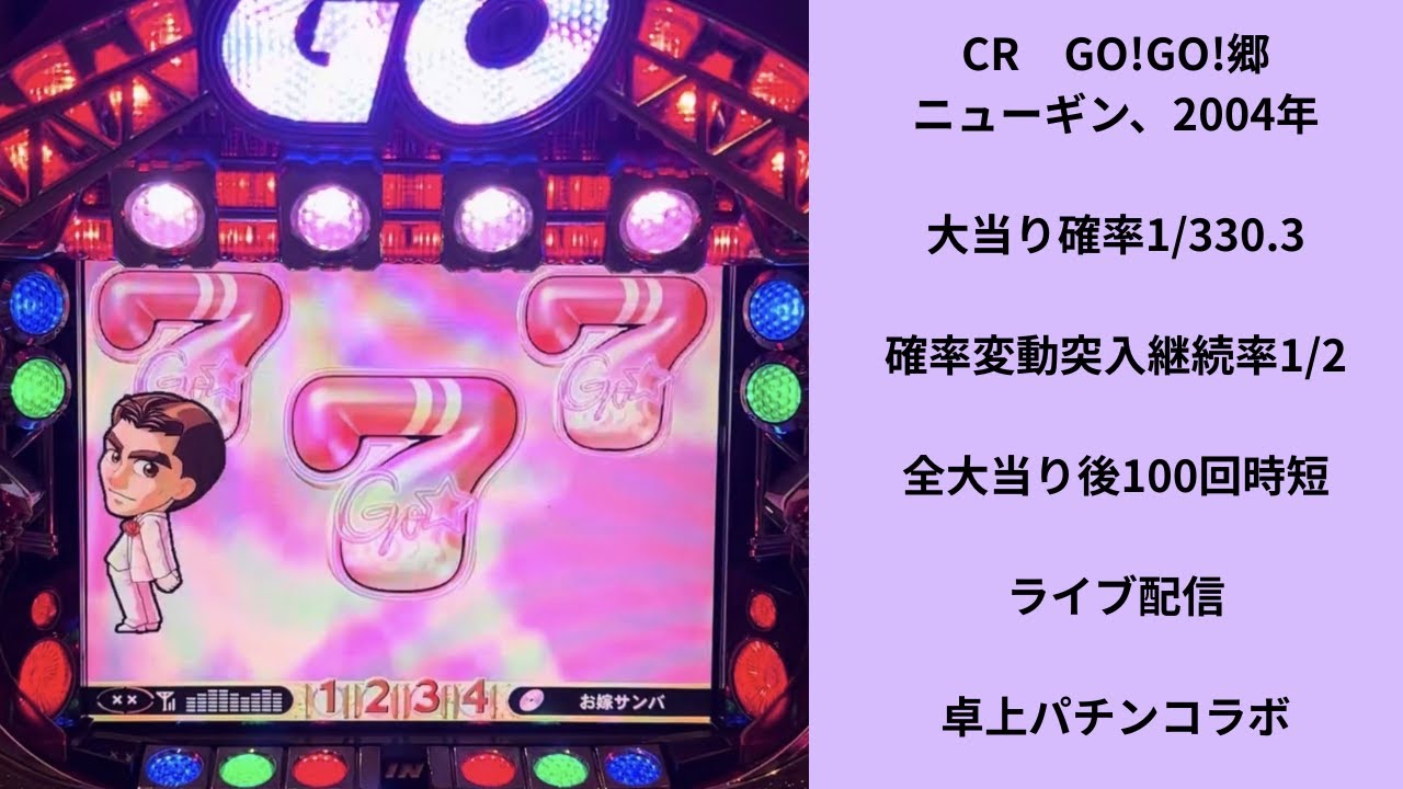 CR GO!GO!郷（ニューギン） 2/26ライブ配信終了分