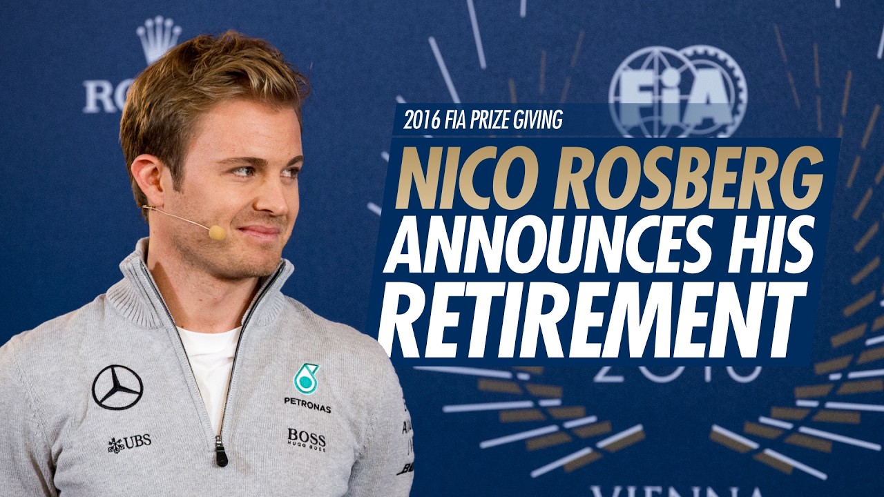 F1 - Nico Rosberg announced his retirement from racing at FIA Prize Giving