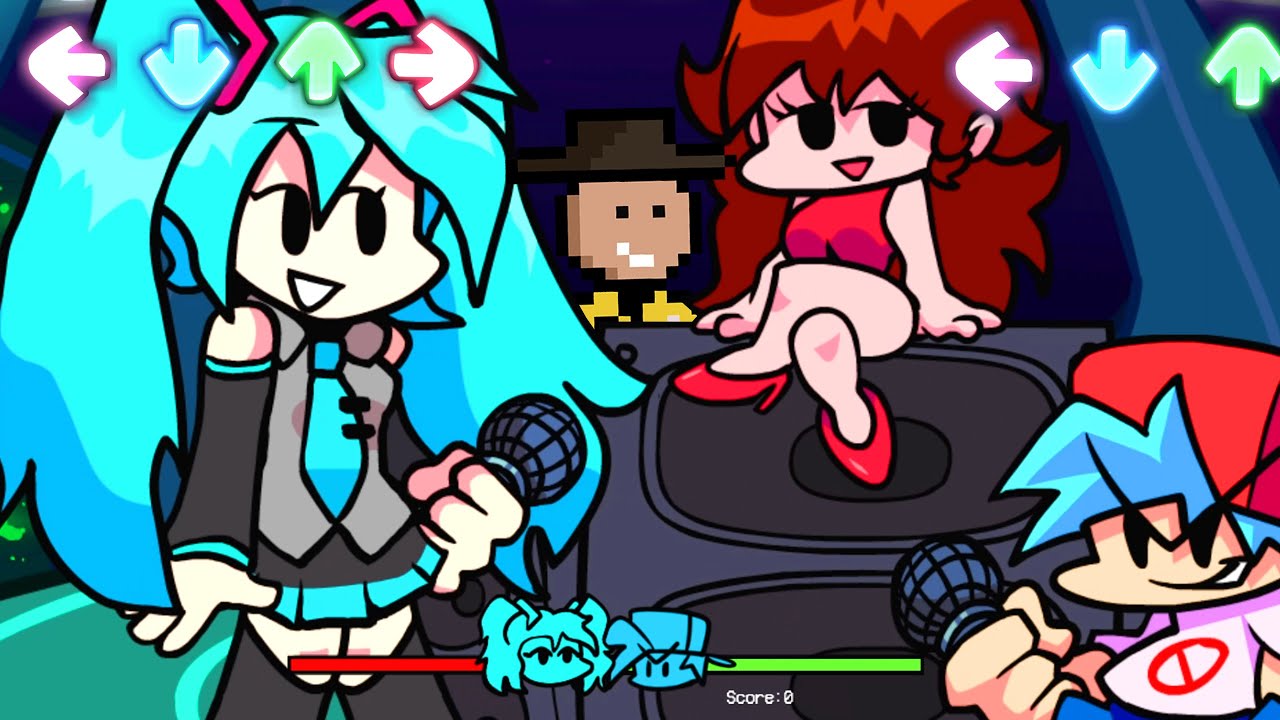 FNF mas a HATSUNE MIKU é IRMÃ do BOYFRIEND (Friday Night Funkin • E6)