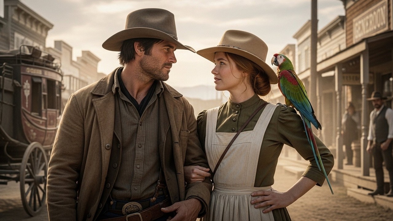 The Heartbroken Cowboy Never Laughed Until A Schoolteacher And Her Parrot Arrived In Town