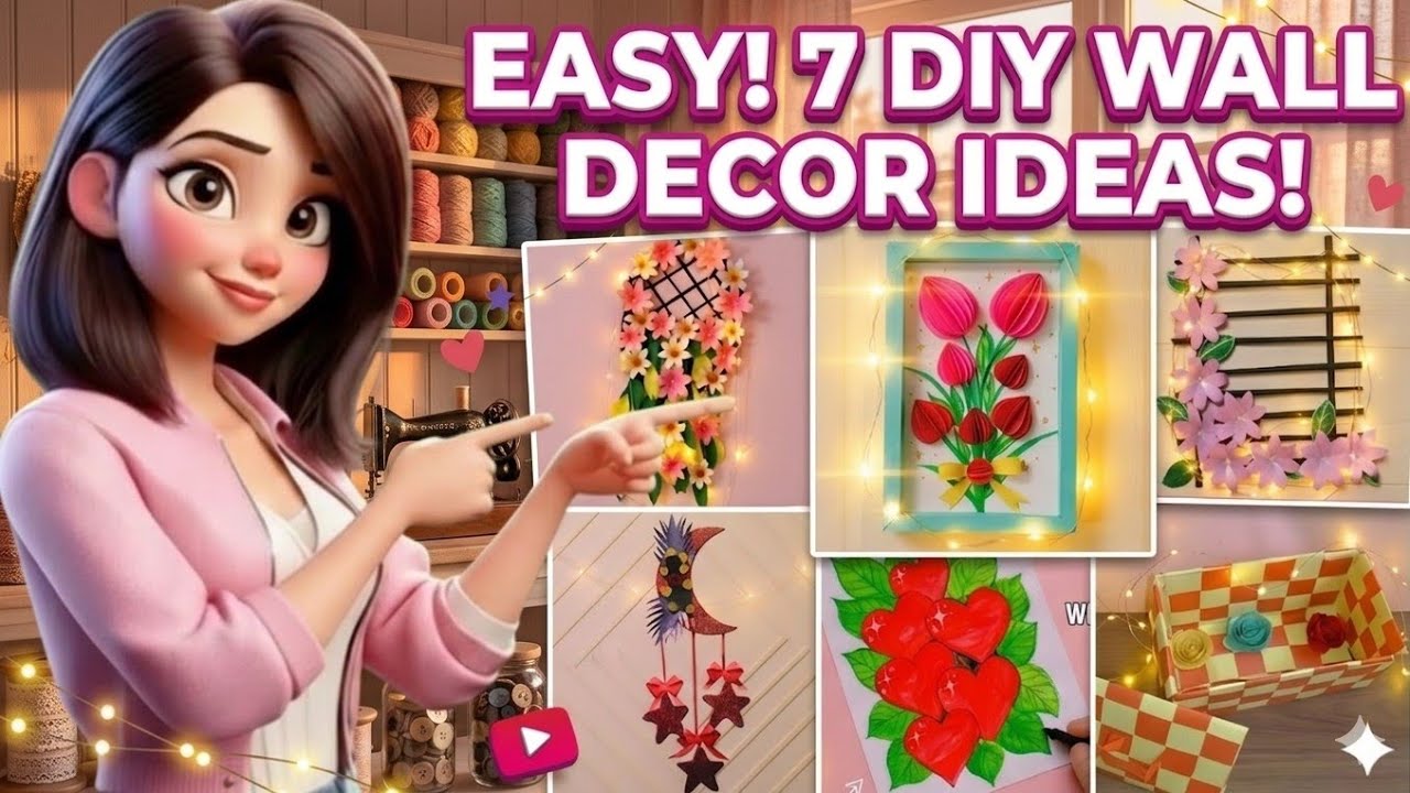 🤯7 Easy DIY Room Decor Ideas (Paper Crafts) ✂️Aesthetic Room Makeover.💡 Budget-Friendly DIY Crafts !