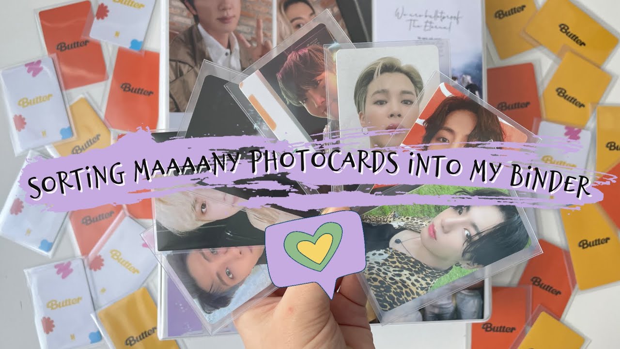 [BTS] Sorting maaaany photocards into my binder