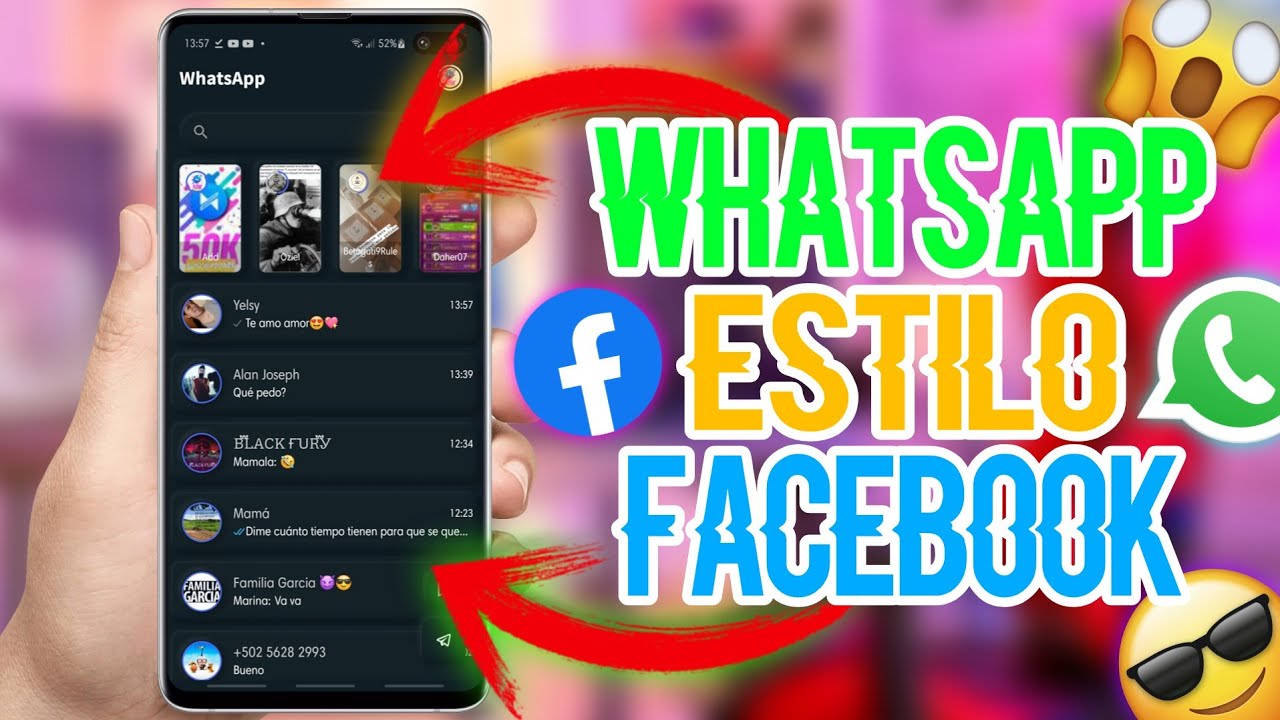WhatsApp Estilo Facebook En Android 2020!!
