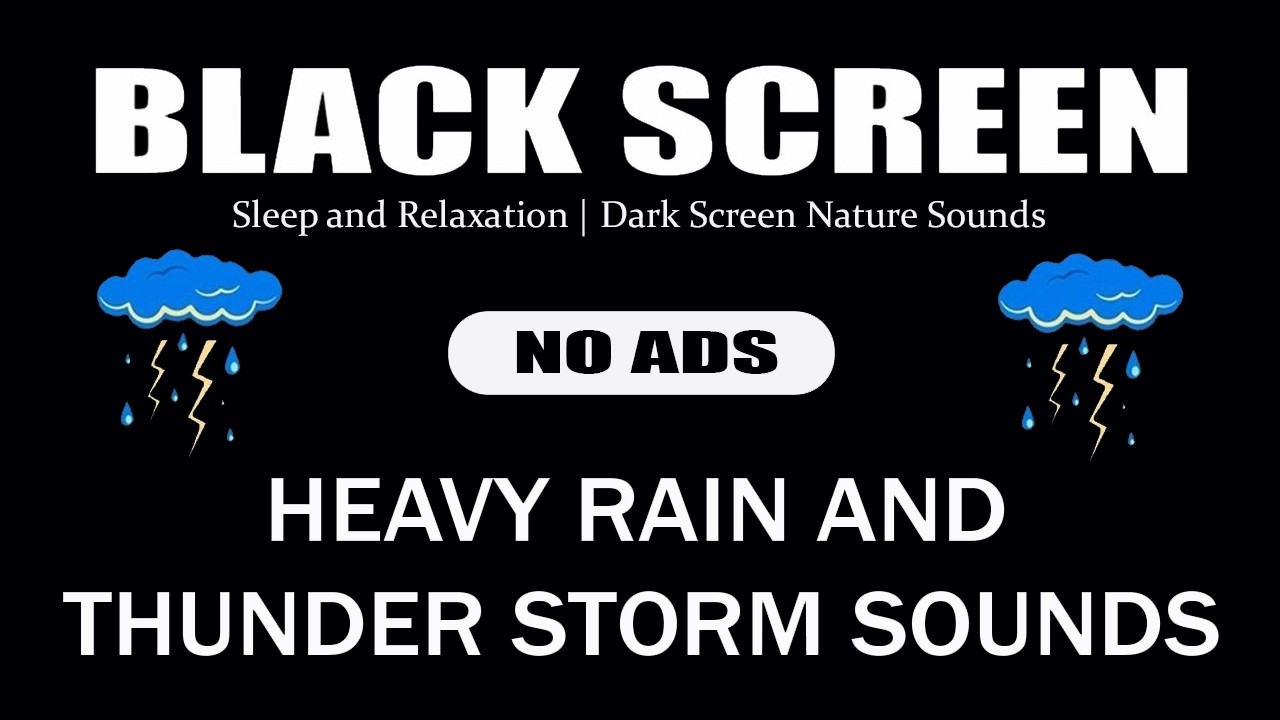 SLEEP with RAIN Sounds BLACK SCREEN | Sleep and Relaxation | Dark Screen Nature Sounds