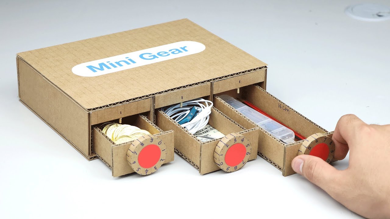 How to Make Personal Lock Box from Cardboard at Home