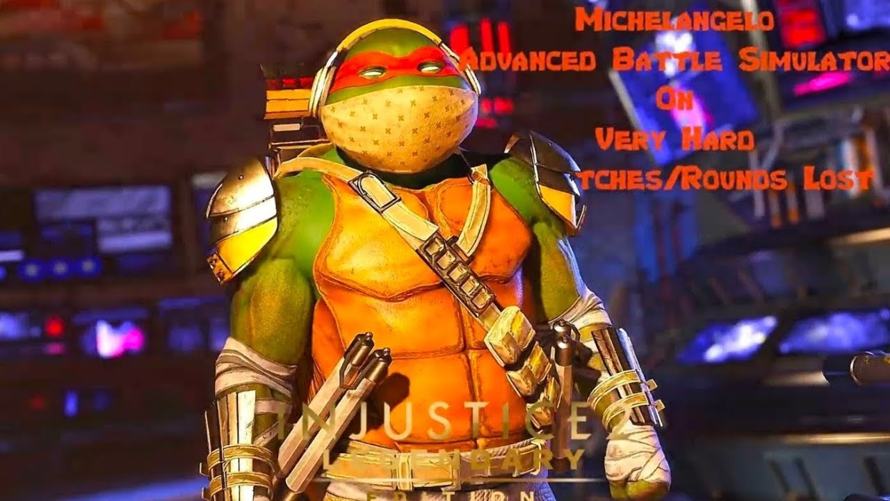 Injustice 2 - Michelangelo Advanced Battle Simulator On Very Hard No Matches Lost/Rounds Lost