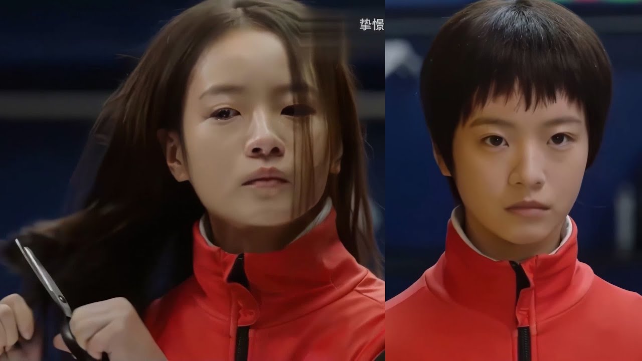 Chinese female athlete chops off her hair short in a drama show