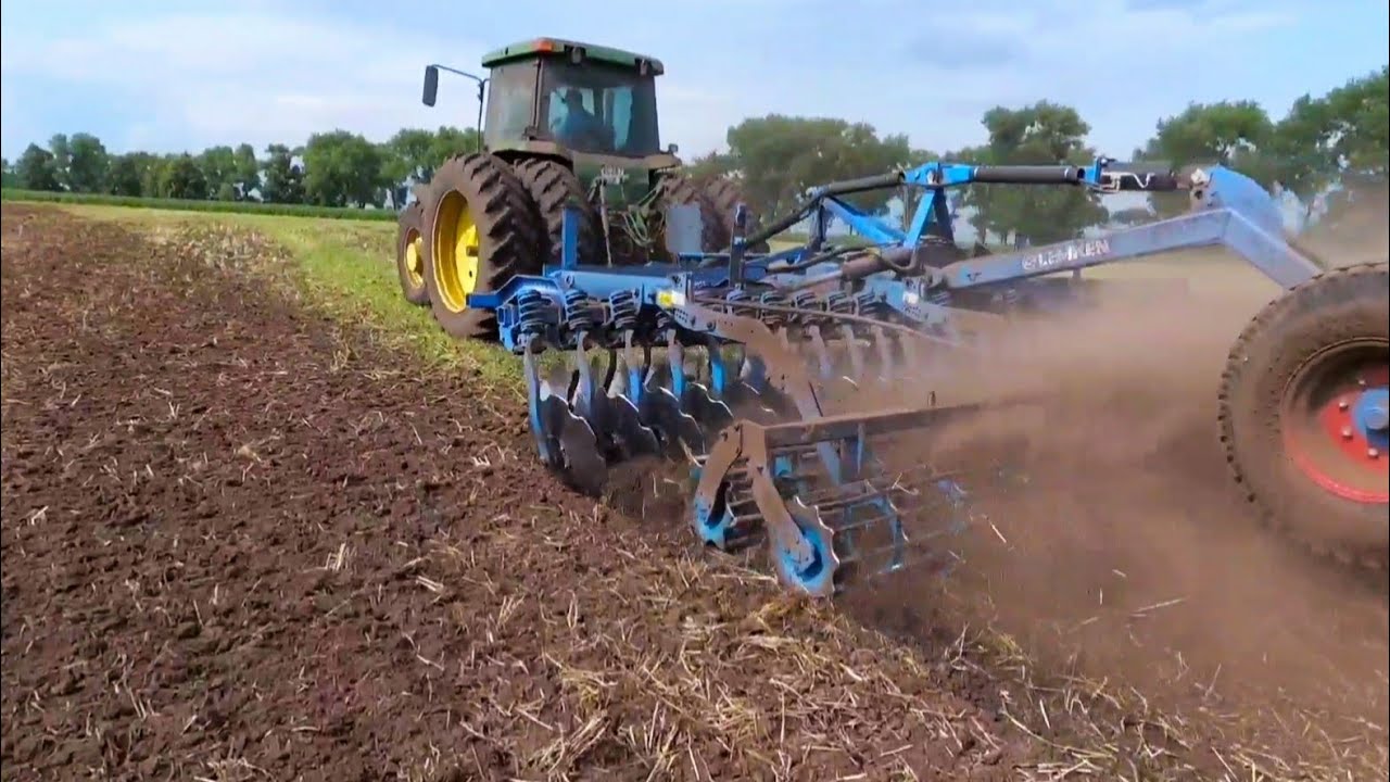 Такие уже не купишь! Легендарный трактор John Deere 8400 + борона Lemken Rubin 6м в Уборку 2019