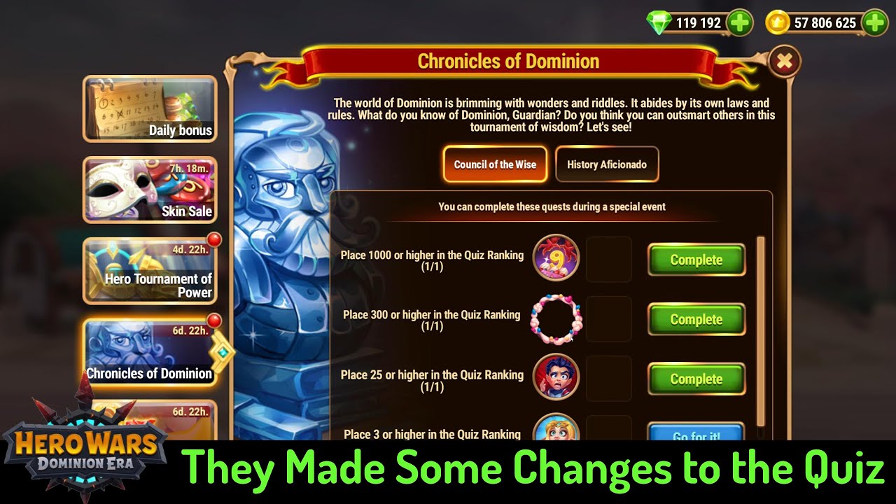 9th Anniversary Strongford Quiz and the Chronicles of Dominion &mdash; Hero Wars: Dominion Era