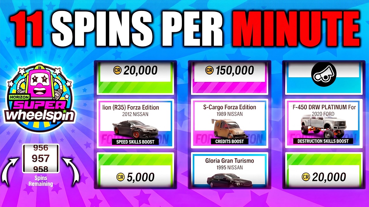 NEW FASTEST Way to Get UNLIMITED Super Wheelspins in Forza Horizon 6! (999+ Skill Points)