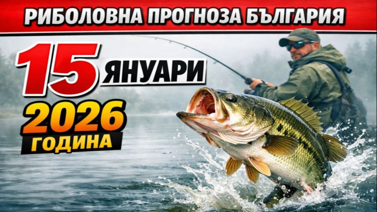 ПРОГНОЗ КЛЁВА в България на 15 януари 2026 година. Бросай все и на рыбалку!