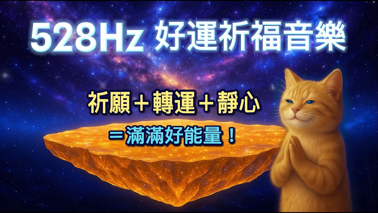 【正能量音樂+吸引力法則】528Hz好運祈福音樂，祈願＋轉運＋靜心＝滿滿好能量！幫助你提升能量磁場，連結宇宙祝福。