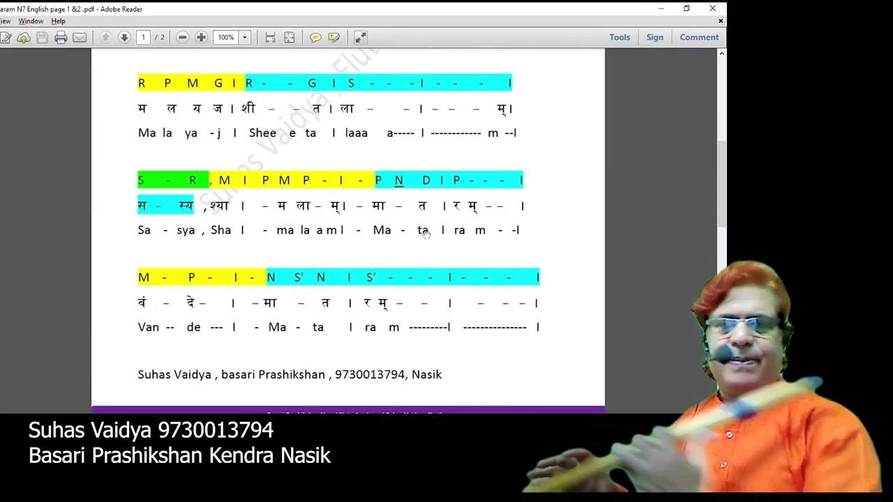 Vande Mataram I Flute Tutorial I Suhas Vaidya I