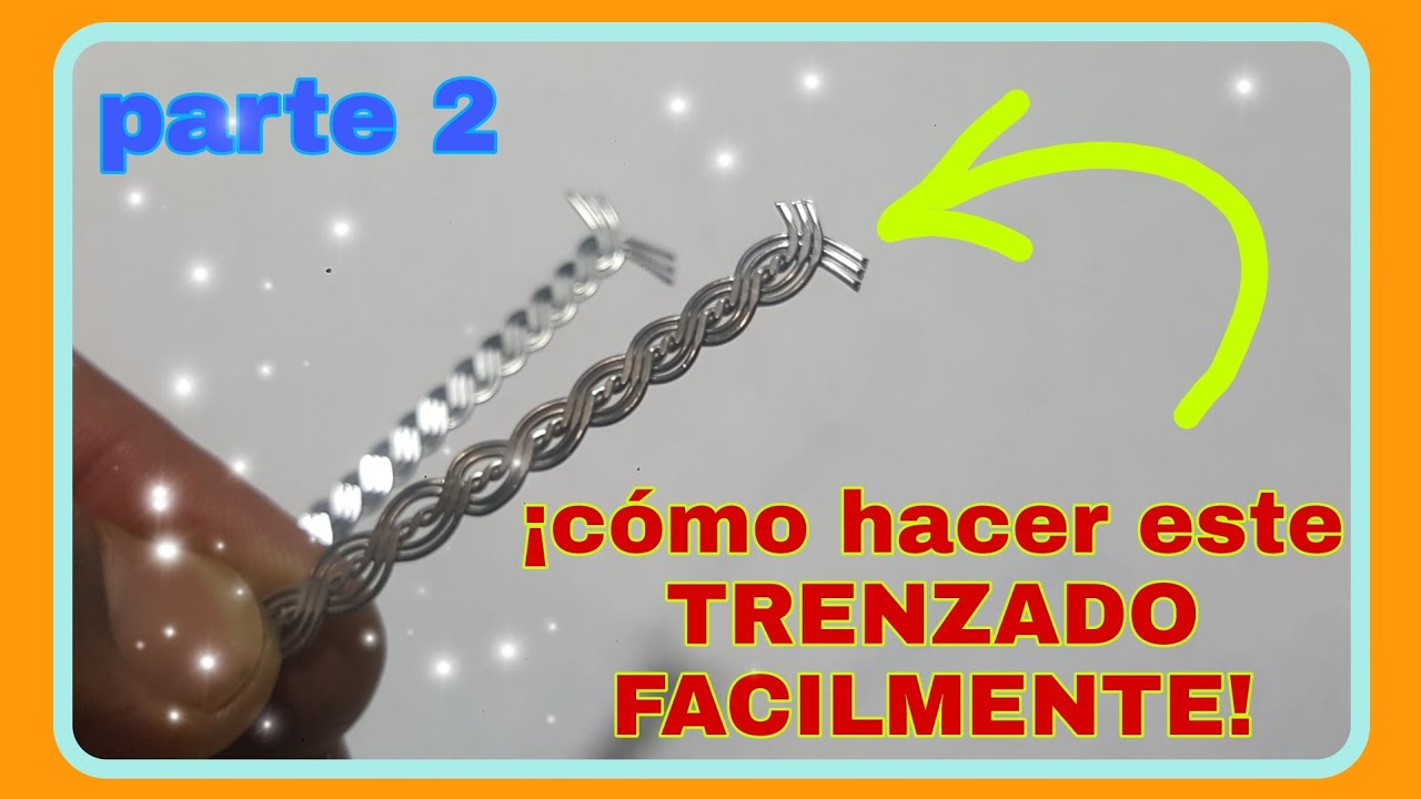 TRENZA de alambre. cómo hacer una trenza sencilla de alambre. cómo trenzar alambre. parte 2