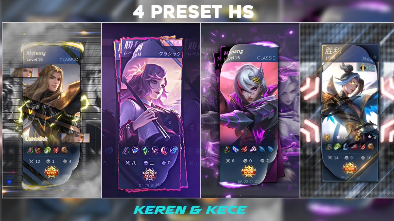 4 PRESET HISTORY ML 😋MENGKEREN 🔥MENGKECE DIBAWAH 5MB & DIATAS 5MB VIRAL TIKTOK