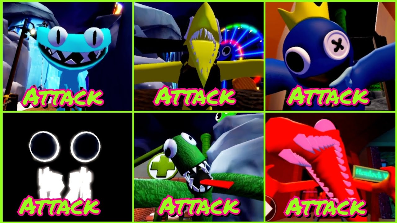 Rainbow Friends Chapter 2 Roblox 😱😨 || Top 6 Monster Attack Jumpscare! (Roblox 🎮🎯)