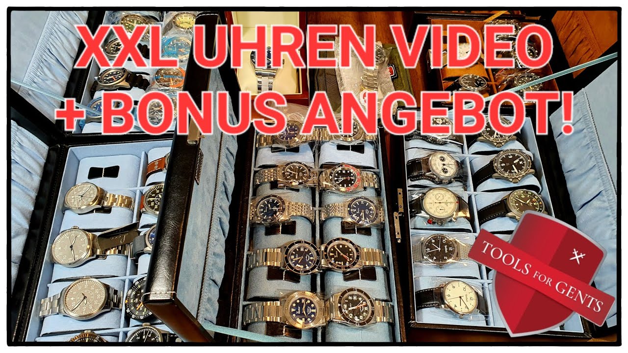XXL Uhren Video! Welche Größe ist wichtig! Squale Hanhart Laco! Breitling Angebot! TFG Rabatt! EDC!