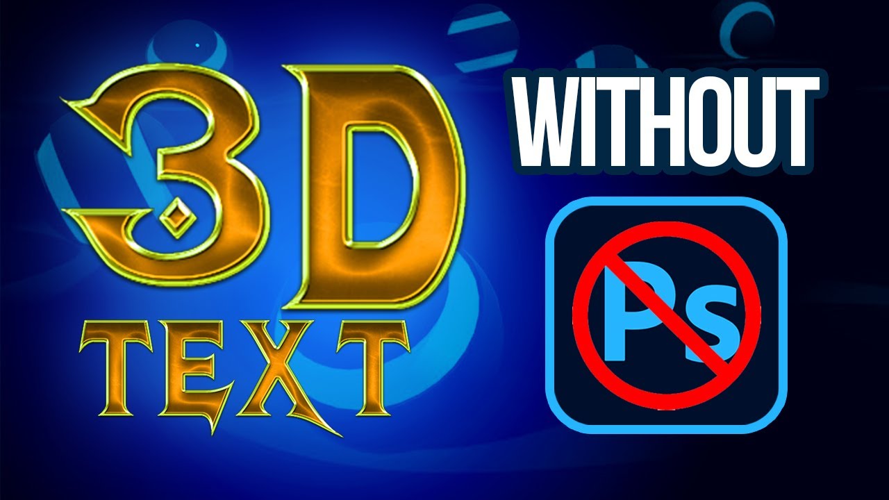 How To Create 3D TEXT WITHOUT PHOTOSHOP | 3D Text For Flyers